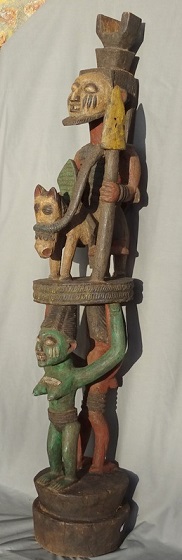 statue poteau yoruba nigéria